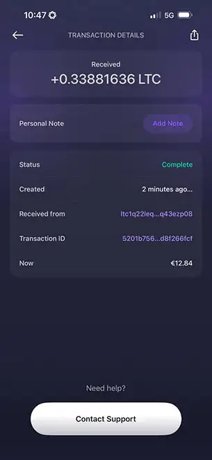 Your Withdrawal Received