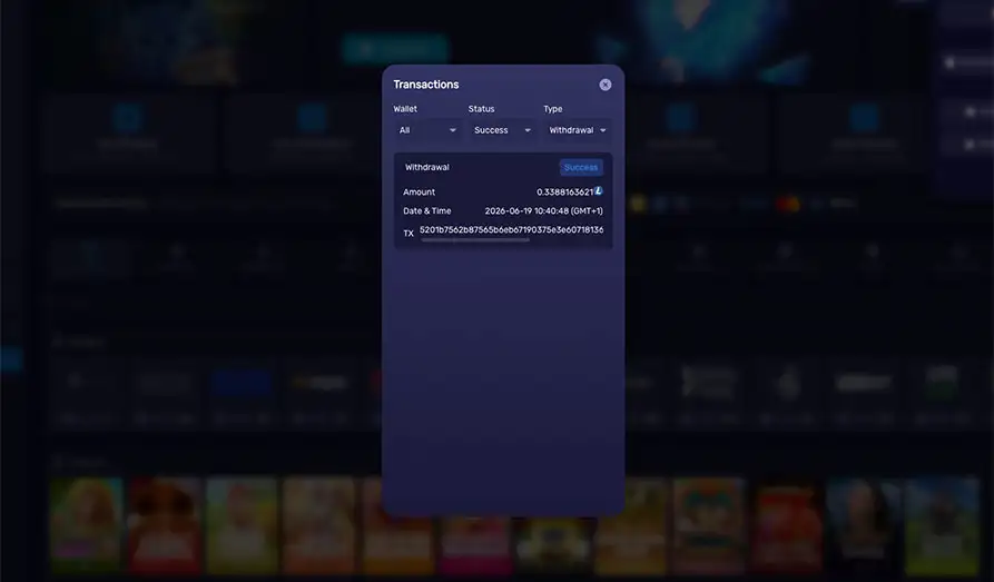 Casino Withdrawal Sent