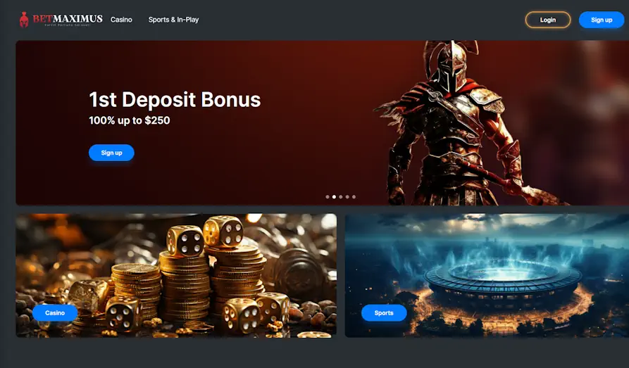 Main screenshot image for Bet Maximus Casino