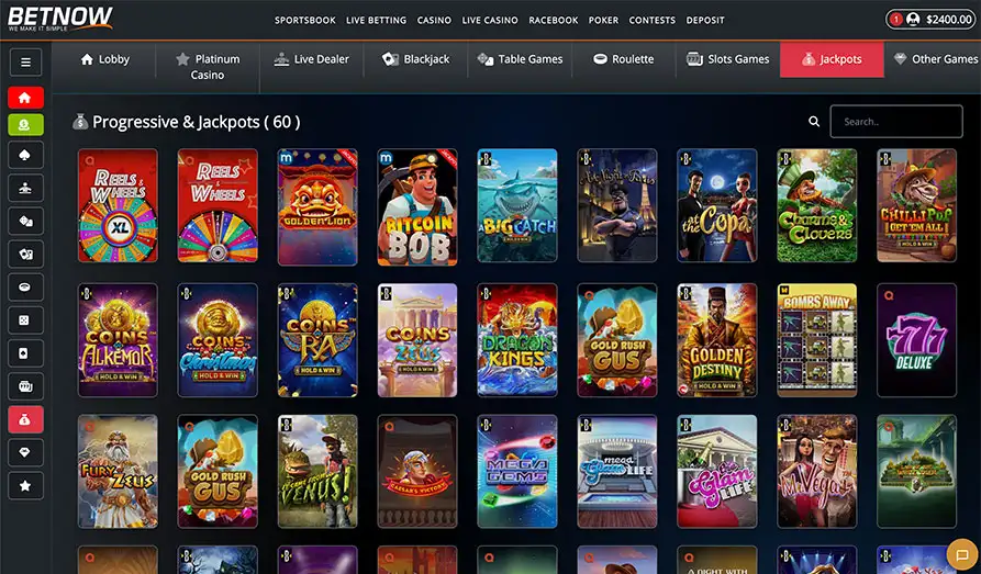 Bet Now Casino Jackpots Landscape screenshot image #1 for Bet Now