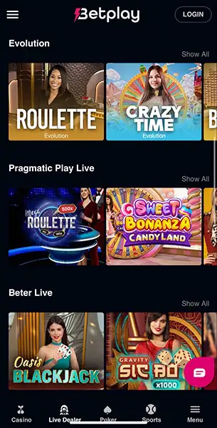 Mobile Screenshot image #2 for Betplay Casino