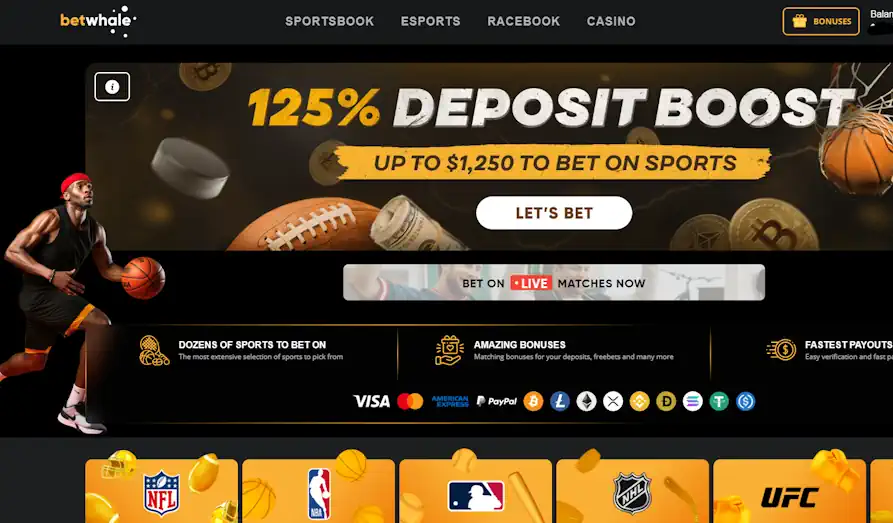 Main screenshot image for Bet Whale Casino