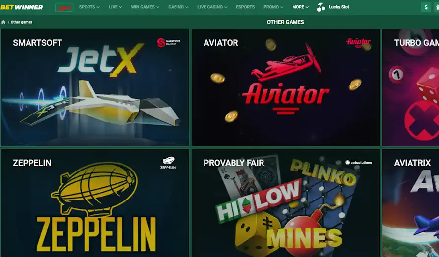 Bet Winner crash games Landscape screenshot image #1 for Bet Winner