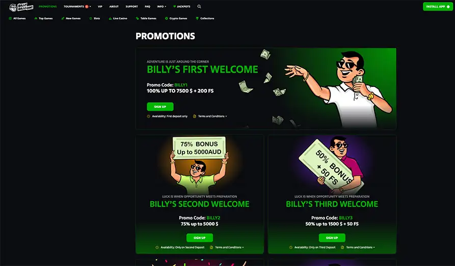 Screenshot image #3 for Billy Billion Casino