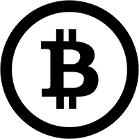 Bitcoin black circle logo