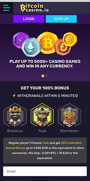 Mobile Screenshot image #1 for Bitcoin Casino IO