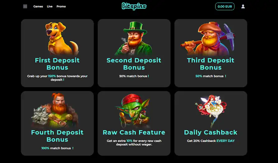 Screenshot image #3 for Bitspins Casino