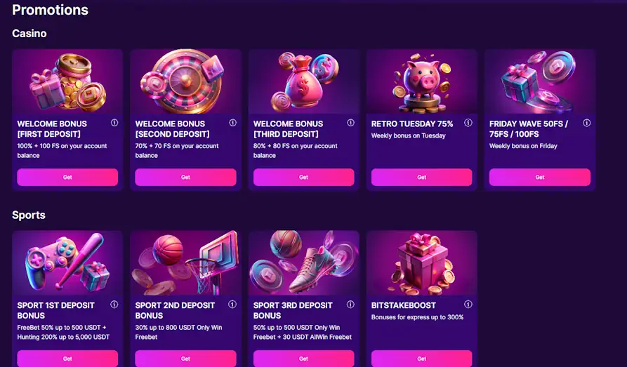 Bitstake promos Landscape screenshot image #1 for Bitstake Casino
