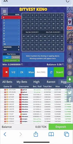 Mobile Screenshot image #4 for Bitvest Casino