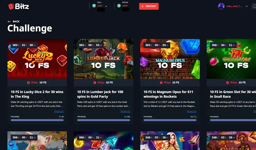 Landscape screenshot image #1 for Bitz Casino