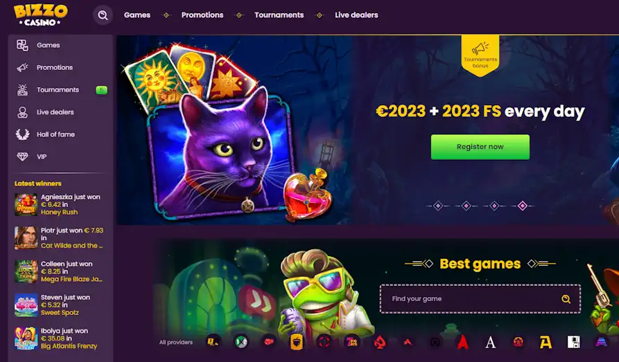 Main screenshot image for Bizzo Casino