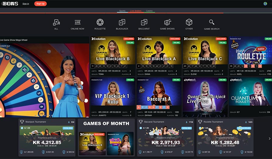 Main screenshot image for Bons Casino