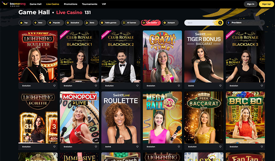 Screenshot image #2 for Boomerang Casino