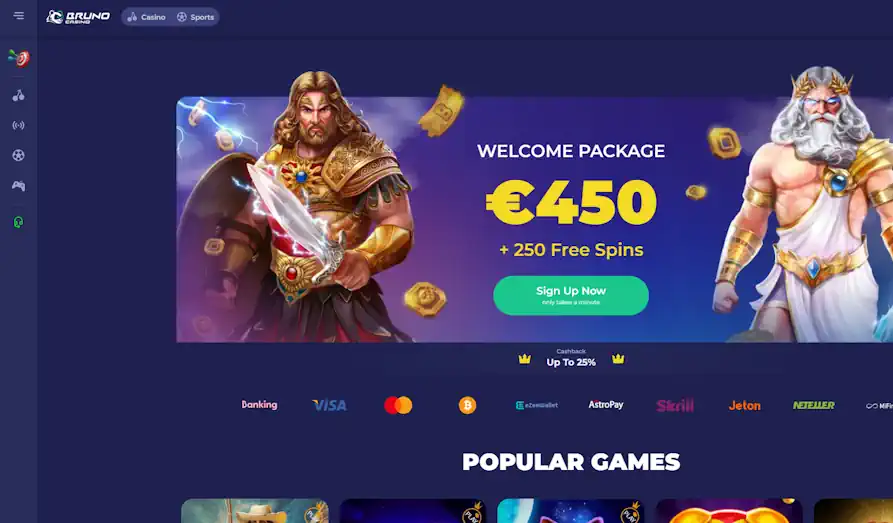 Main screenshot image for Bruno Casino