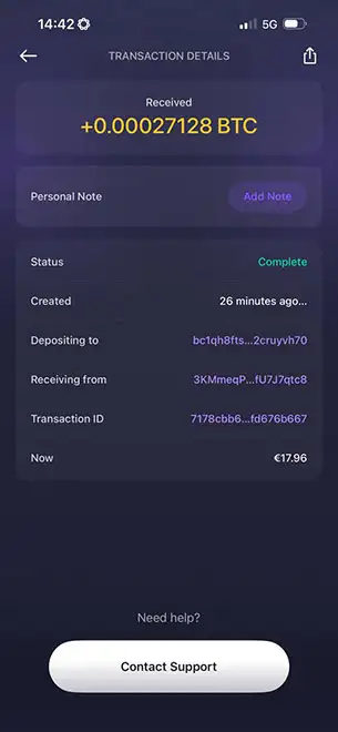 Your Withdrawal Received