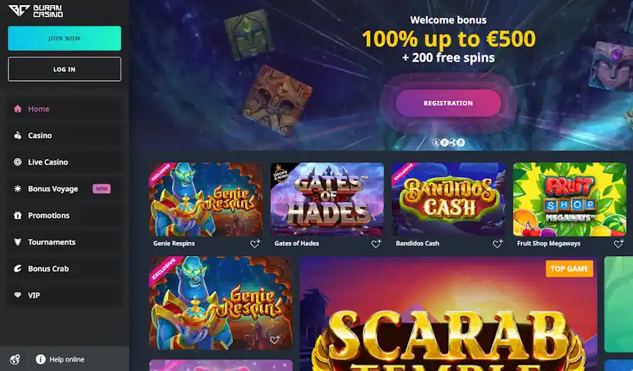 Main screenshot image for Buran Casino