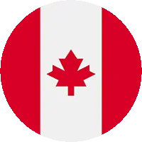 Round Canadian flag