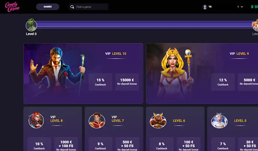 Candy Casino VIP Landscape screenshot image #1 for Candy Casino