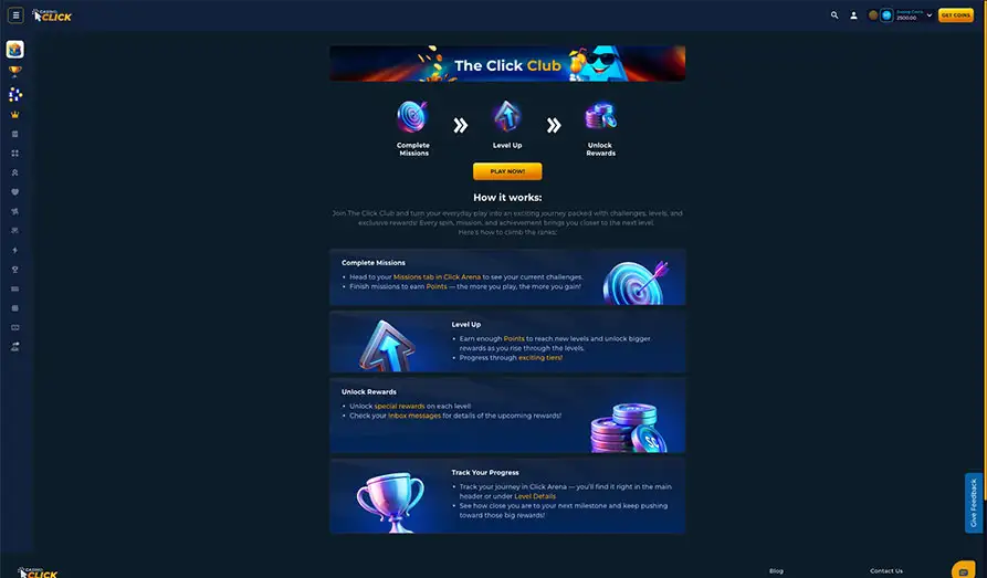 Casino Click Level Up Landscape screenshot image #1 for Casino Click