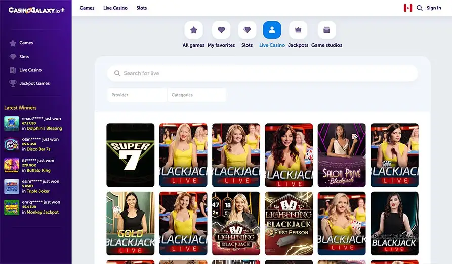 Screenshot image #2 for Casino Galaxy