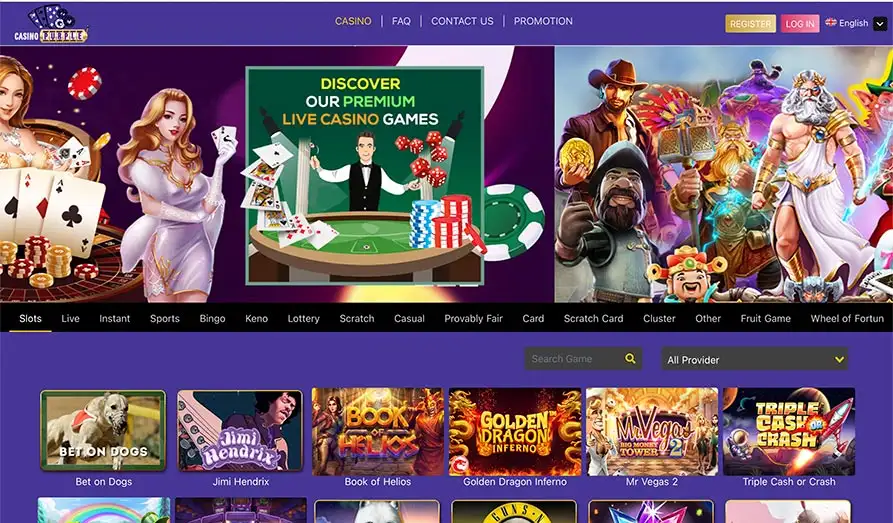 Landscape screenshot image #1 for Casino Purple