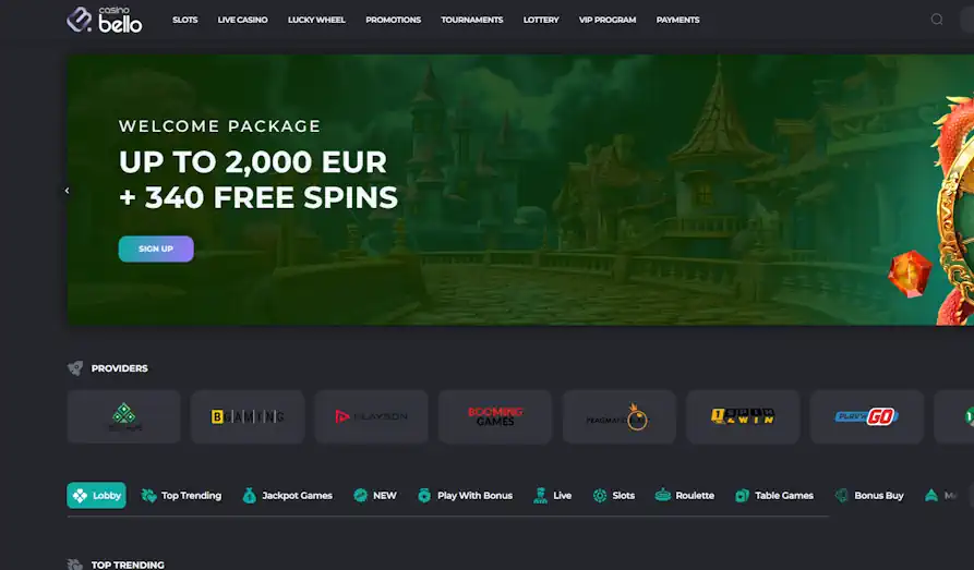 Main screenshot image for Casino Bello