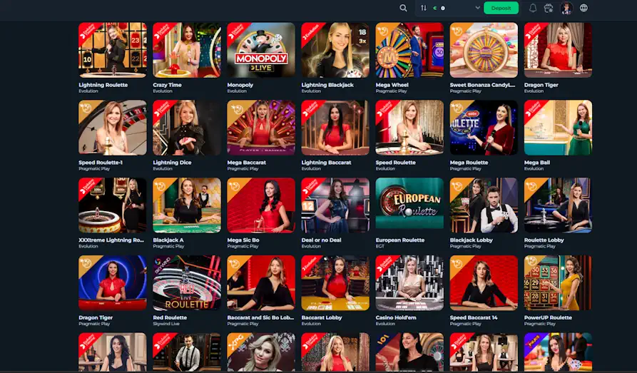 CasinOK live games Landscape screenshot image #1 for CasinOK