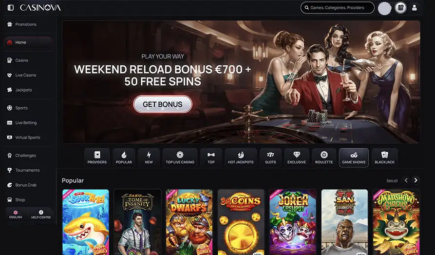 Main screenshot image for Casinova