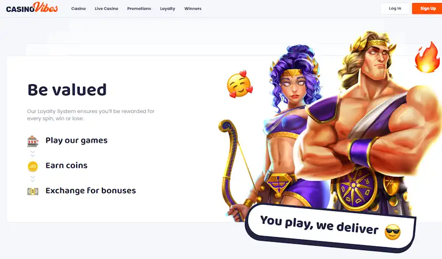 Casino Vibes loyalty Landscape screenshot image #1 for Casino Vibes
