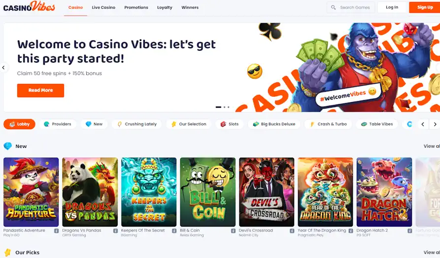 Main screenshot image for Casino Vibes
