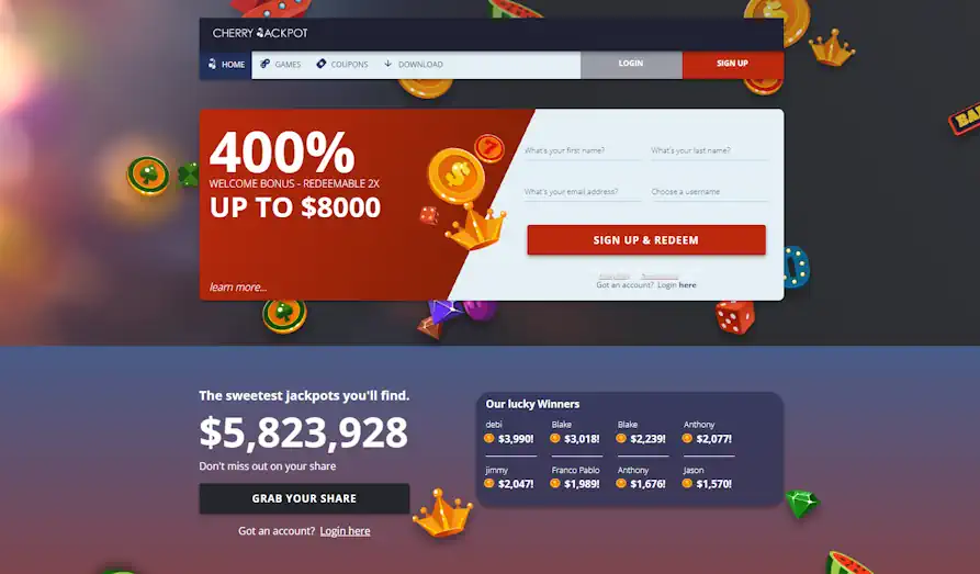 Main screenshot image for Cherry Jackpot