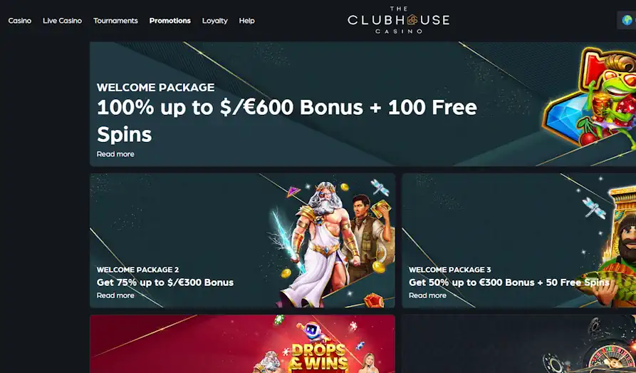 Clubhouse Casino promos Landscape screenshot image #1 for The Clubhouse Casino