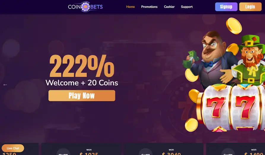 Main screenshot image for Coin Bets 777