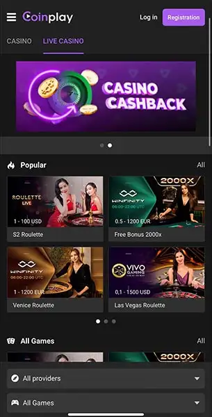 Mobile Screenshot image #1 for Coinplay Casino