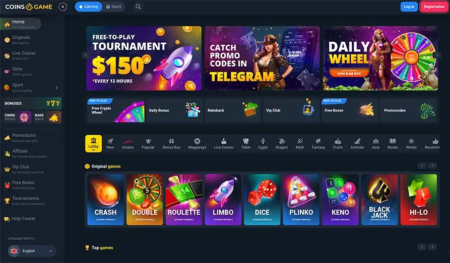 Main screenshot image for Coins Game Casino