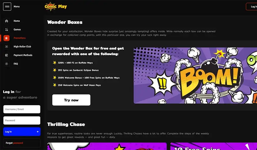 Screenshot image #2 for Comic Play Casino