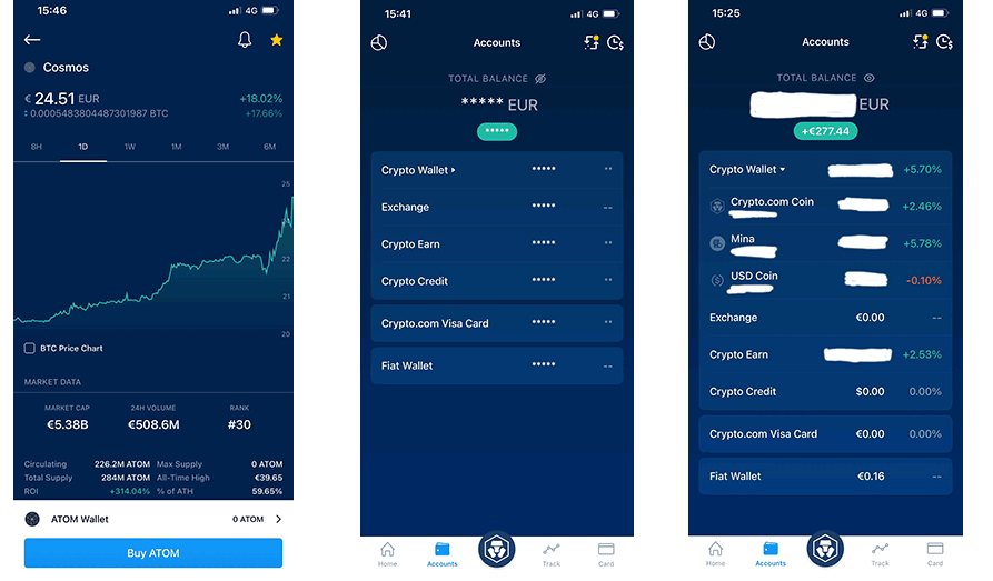 Screenshot from Crypto.com App