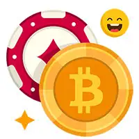 Crypto casino with smiling icon