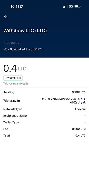 Your Sending Wallet