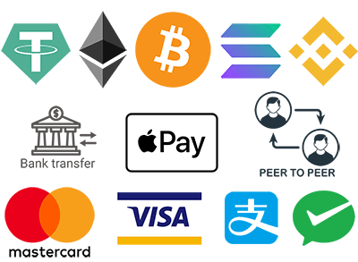Logos for Crypto Deposit Methods