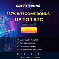 New Crypto Wins Bitcoin Casino Bonus: 137% up to 1 BTC