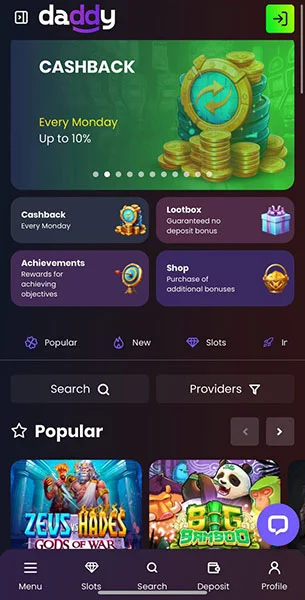 Mobile Screenshot image #1 for Daddy Casino