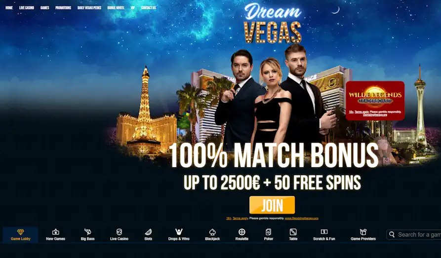 Main screenshot image for Dream Vegas