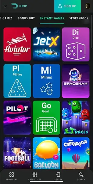 Mobile Screenshot image #2 for Drip Casino