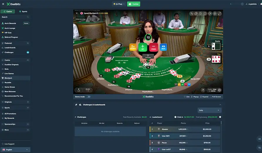 Landscape screenshot image #1 for Duelbits Casino