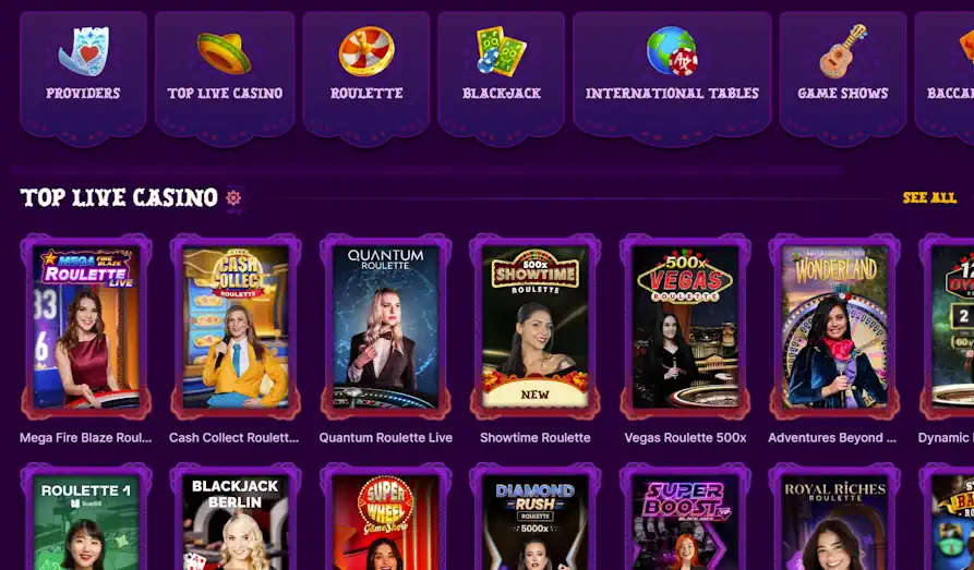 Duo Spin Casino live dealers Landscape screenshot image #1 for Duo Spin