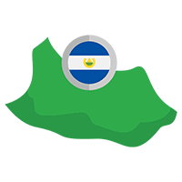 El Salvador flag and map