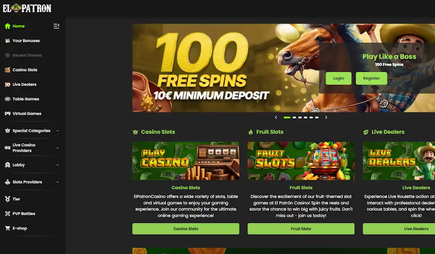 Main screenshot image for El Patron Casino