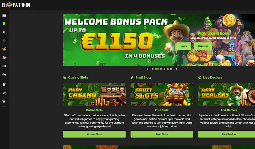 Landscape screenshot image #1 for El Patron Casino
