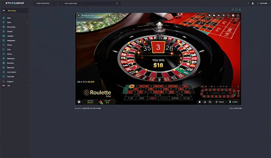 ETH Casino - Another Tiny Win Landscape screenshot image #1 for ETH Casino